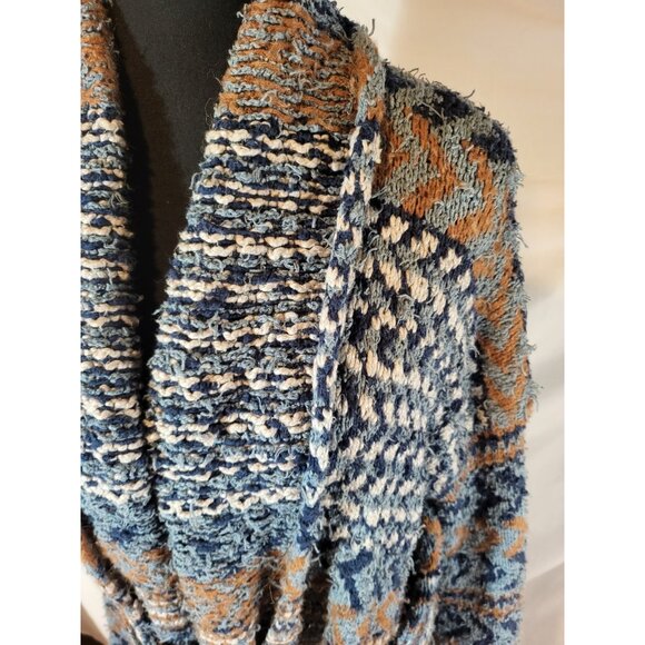 Free People Iona Cardigan Sweater Coat Belted Southwest Shaggy Small OB461293 - Picture 2 of 6